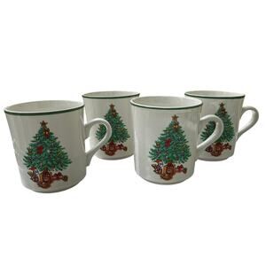 Anchor Hocking, Holiday Magic, Mugs, Stoneware, Holiday, Christmas, Set 4